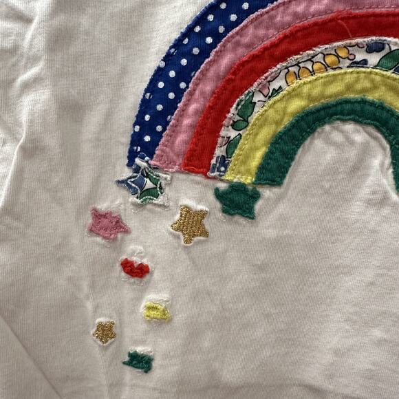 Mini Boden Appliqué Rainbow Raglan Long Sleeve Shirt - Picture 4 of 7